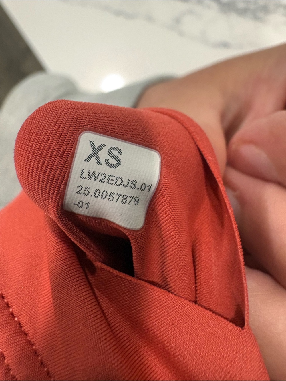 Lululemon XS Coral Red Wrap Tie Back Strappy Sports Bra - Picture 6 of 6